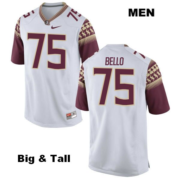 Men's NCAA Nike Florida State Seminoles #75 Abdul Bello College Big & Tall White Stitched Authentic Football Jersey BXO4469GV